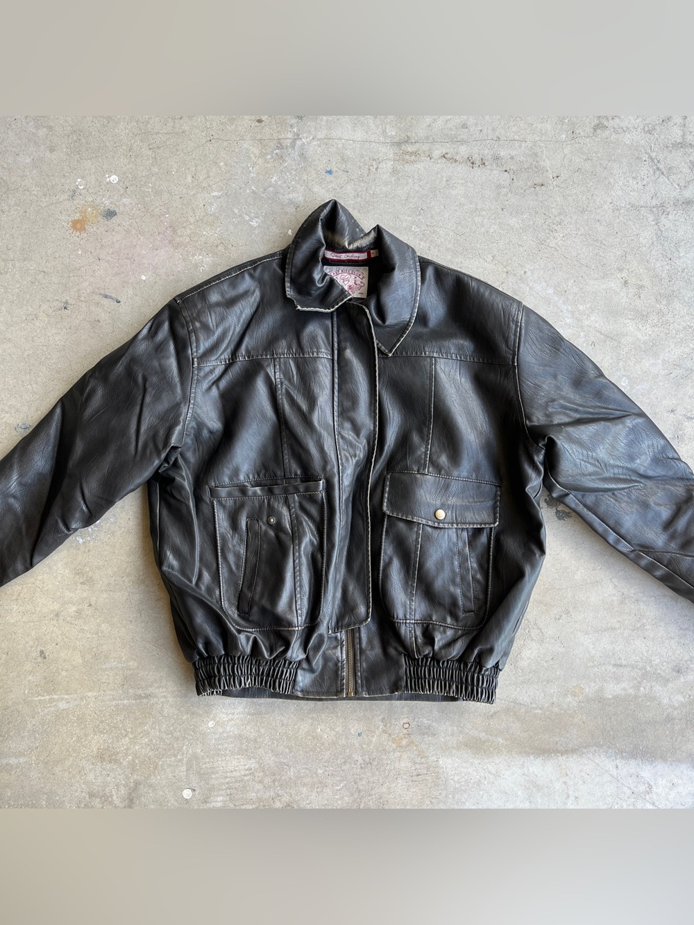 Sweet Chilling Leather Bomber Jacket